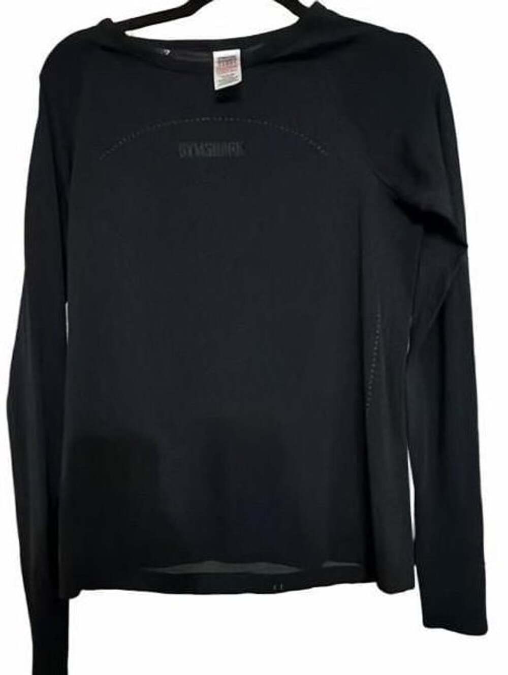 Gymshark Black Long Sleeve Athletic Shirt Size Small